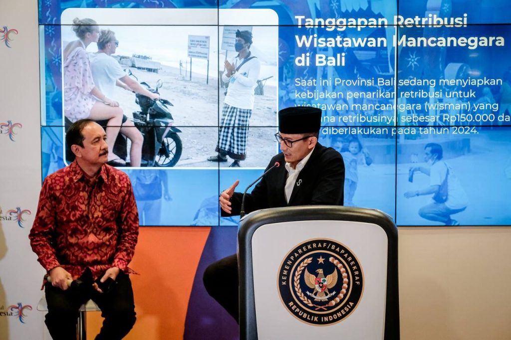 Menparekraf: Peraturan Biaya Retribusi Wisman di Bali untuk Jaga Lingkungan dan Budaya 1 retribusi